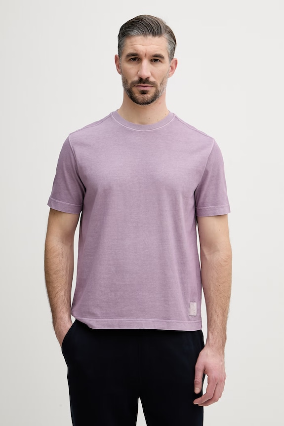 United Colors of Benetton tričko pánske bavlnené fialová 3ZITU1098