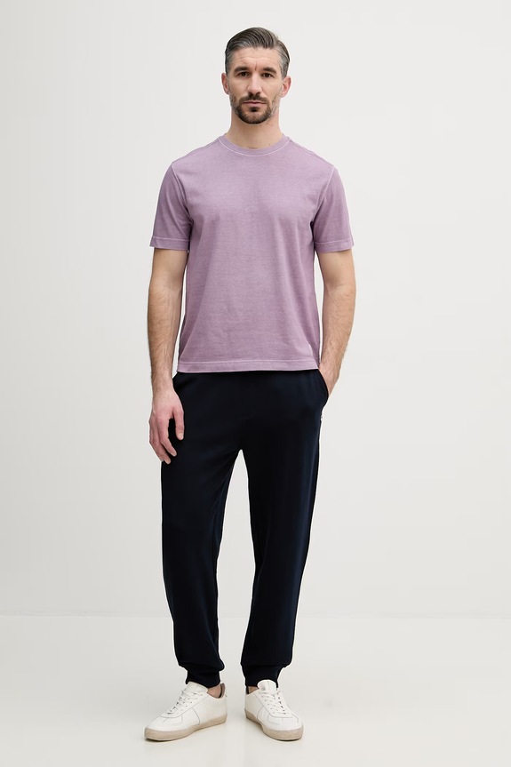 United Colors of Benetton tričko pánske bavlnené 3ZITU1098 fialová SS26