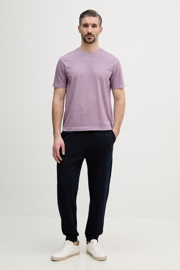 United Colors of Benetton tričko pánske bavlnené 3ZITU1098 fialová SS26
