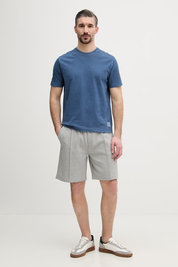 United Colors of Benetton tricou pentru bărbați, din bumbac 3ZITU1098 albastru SS26