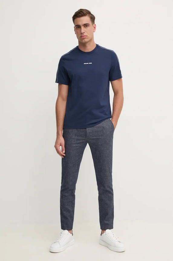 Michael Kors t-shirt bawełniany CT4524E1V2 granatowy AW25