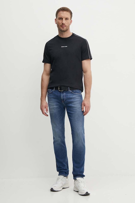 Bavlněné tričko Michael Kors CT4524E1V2 černá AW25