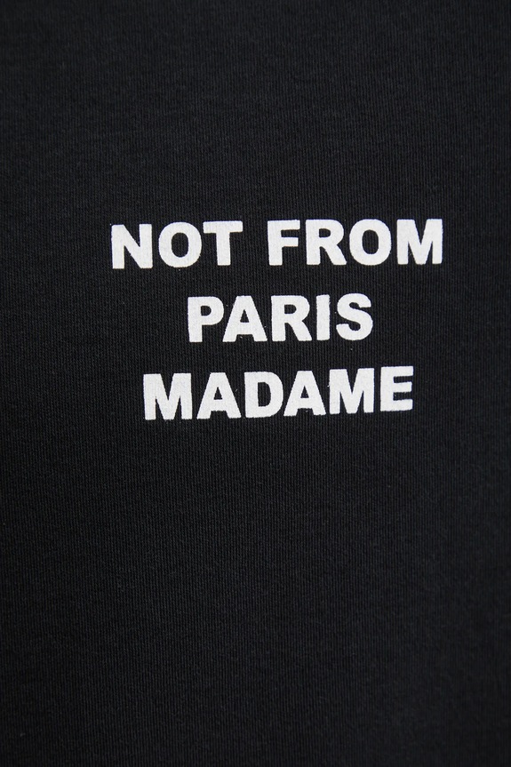 Drôle de Monsieur t-shirt in cotone Le T-Shirt Slogan PERM.TS203.CO002.BL nero