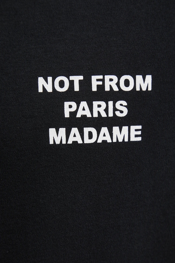 Drôle de Monsieur t-shirt in cotone Le T-Shirt Slogan PERM.TS203.CO002.BL nero