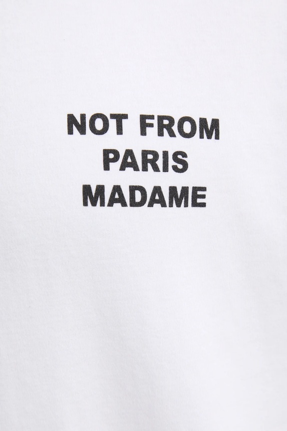Drôle de Monsieur cotton t-shirt Le T-Shirt Slogan PERM.TS203.CO002.OPW white