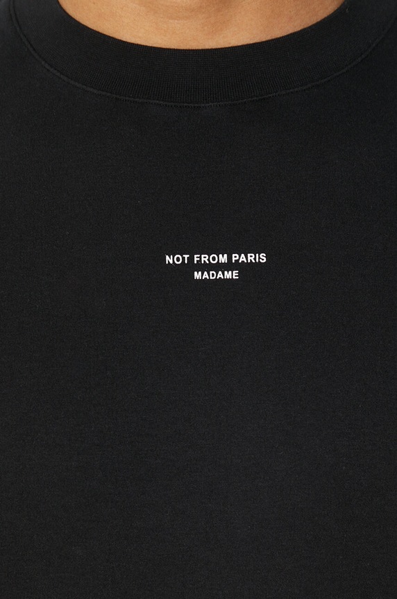 Bavlnené tričko Drôle de Monsieur Le T-Shirt Slogan Classique PERM.TS202.CO002.BL