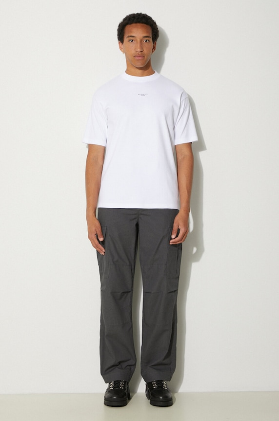 Drôle de Monsieur tricou din bumbac Slogan Classique PERM.TS202.CO002.OPW alb AW24
