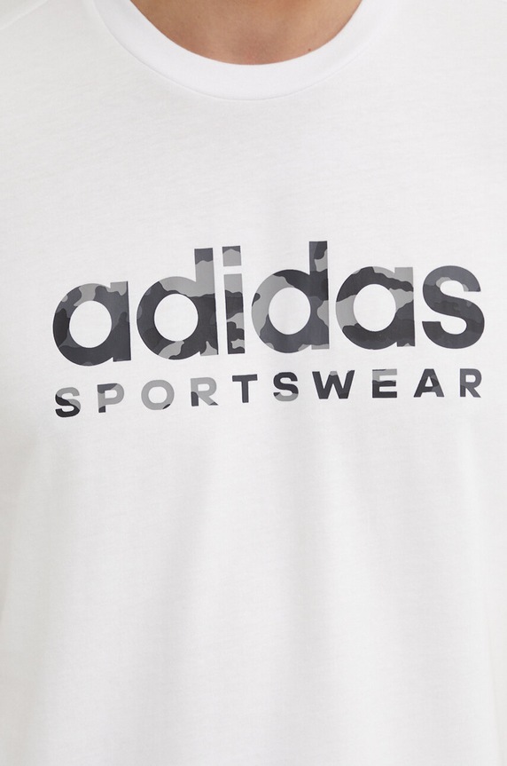 adidas t-shirt in cotone Camo IW2674 bianco