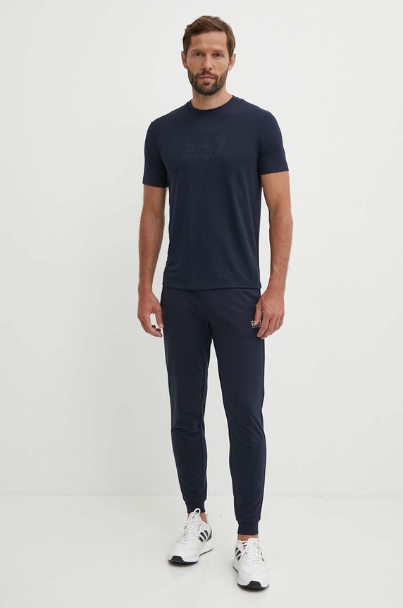 Tričko EA7 Emporio Armani PJUJZ.6DPT71.1562 námořnická modř AW24