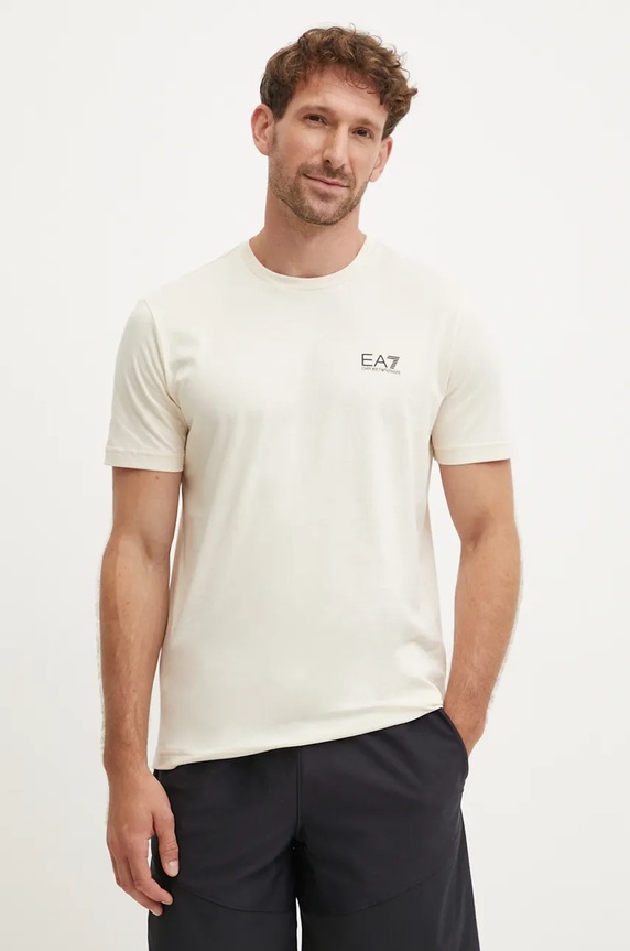 Одяг Бавовняна футболка EA7 Emporio Armani PJ02Z.8NPT18.1713 бежевий