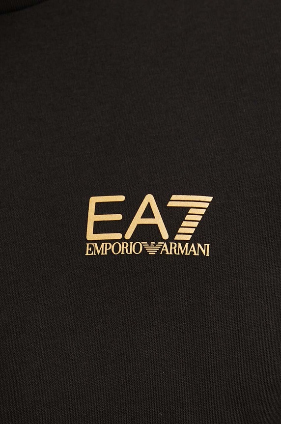 Bombažna kratka majica EA7 Emporio Armani PJVPZ.8NPT25.0208 črna
