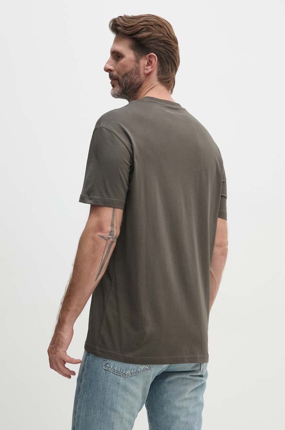 Oblečenie Bavlnené tričko Armani Exchange 6DZTAD.ZJ9TZ zelená