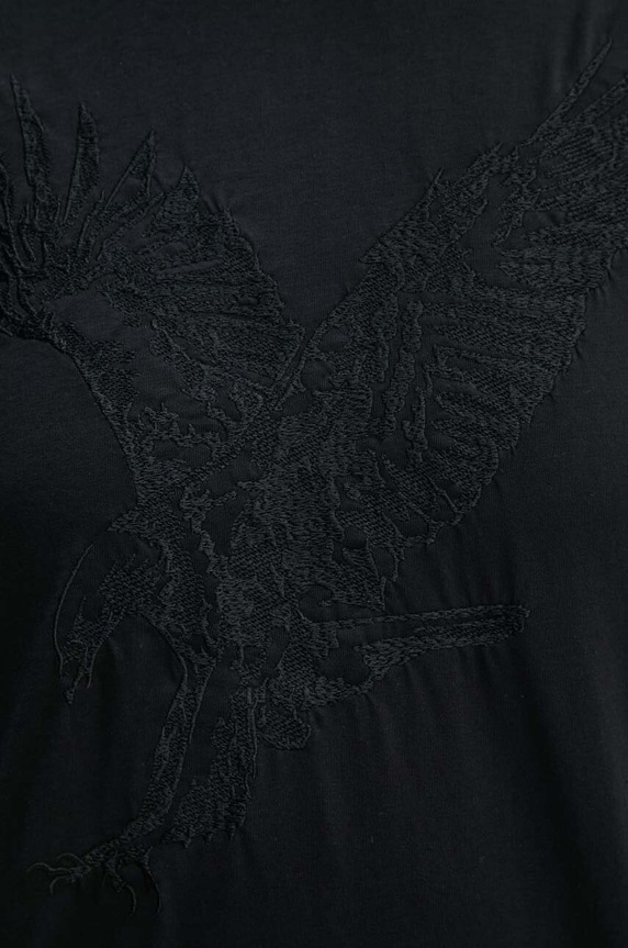 Armani Exchange t-shirt bawełniany 6DZTAD.ZJ9TZ czarny