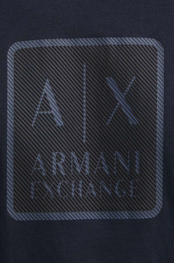 Armani Exchange t-shirt bawełniany 6DZTHB.ZJ9JZ granatowy