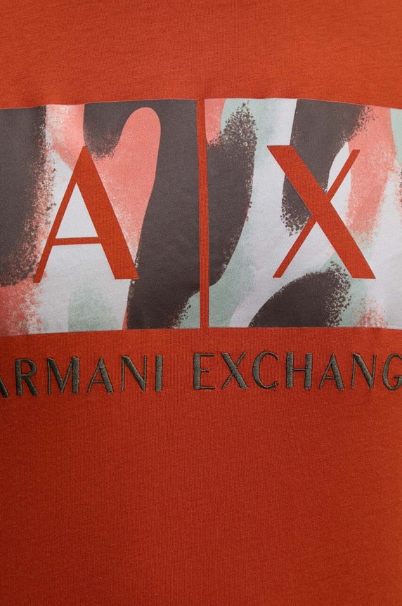 Armani Exchange t-shirt bawełniany 6DZTHF.ZJH4Z pomarańczowy