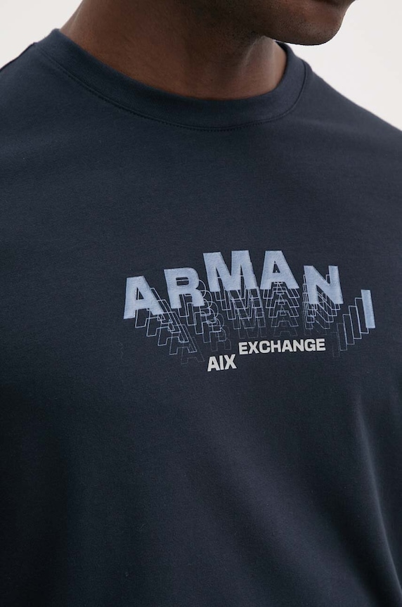 Armani Exchange t-shirt 6DZTHV.ZJE6Z granatowy