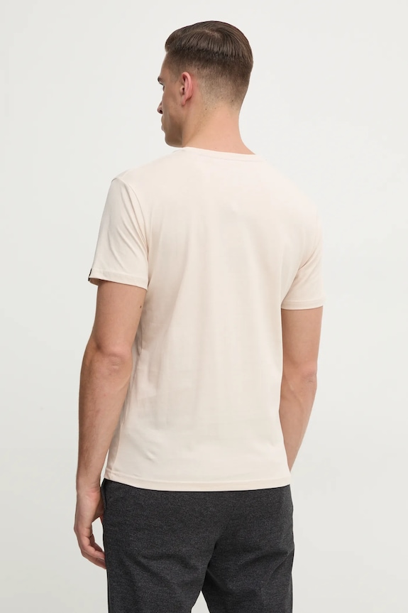 Îmbrăcăminte Alpha Industries tricou din bumbac 146506 bej