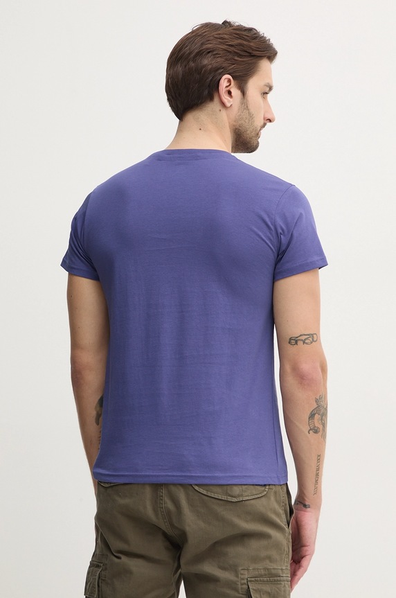 Odzież Alpha Industries t-shirt bawełniany 146509 fioletowy