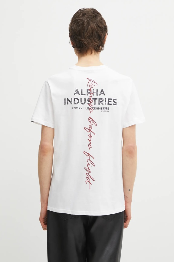 Alpha Industries cotton t-shirt cotton white 148516