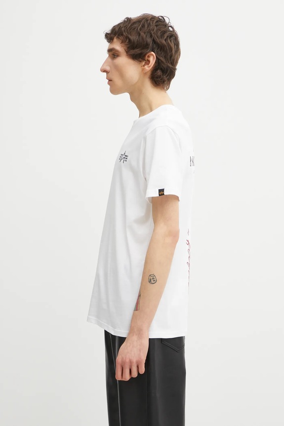 Alpha Industries cotton t-shirt 148516 white SS26