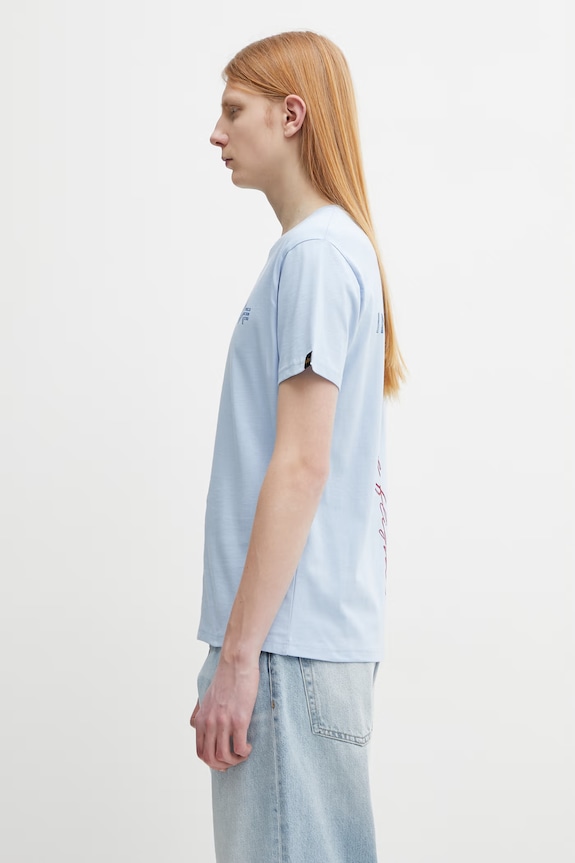 Alpha Industries T-shirt męski bawełniany 148516 niebieski SS26