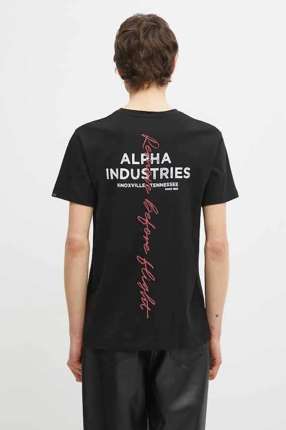 Alpha Industries cotton t-shirt regular black 148516