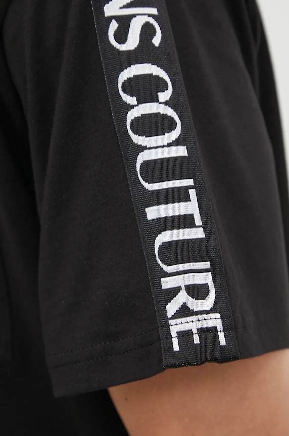 Versace Jeans Couture tricou din bumbac 77GAHC02.CJ01C negru