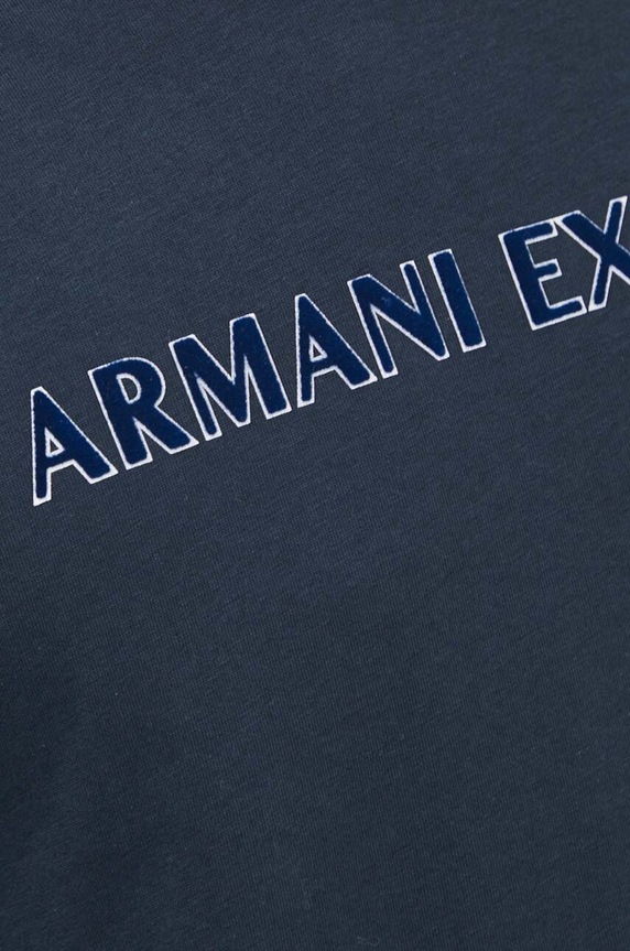Armani Exchange t-shirt bawełniany 6DZTBD.ZJ3VZ granatowy