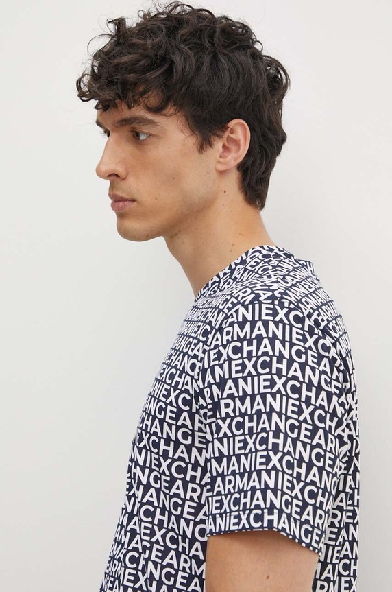 Armani Exchange t-shirt bawełniany czarny 6DZTJA.ZJH4Z