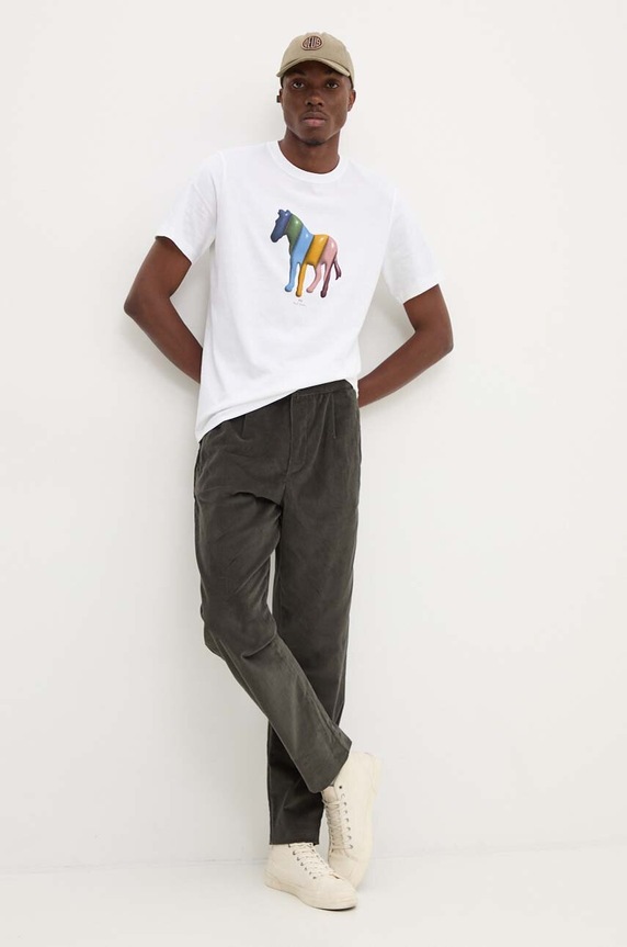 PS Paul Smith tricou din bumbac M2R.011R.NP4806 bej AW24