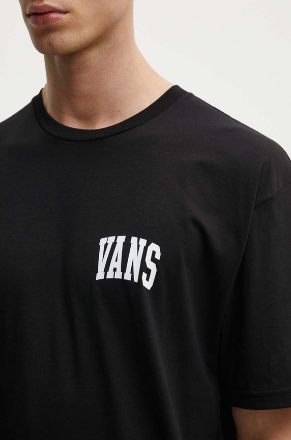 Bavlněné tričko Vans VN000HFGBLK1 černá