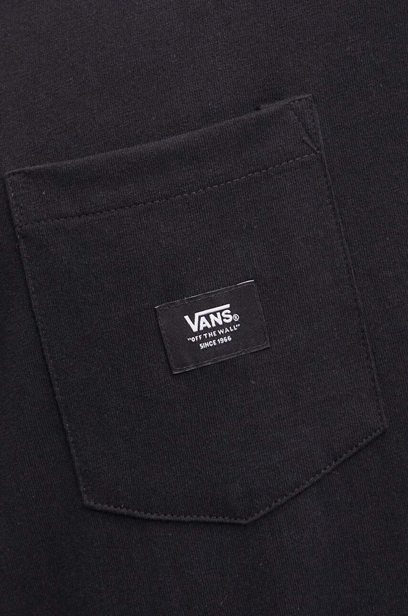 Bavlněné tričko Vans černá VN000G3YBLK1