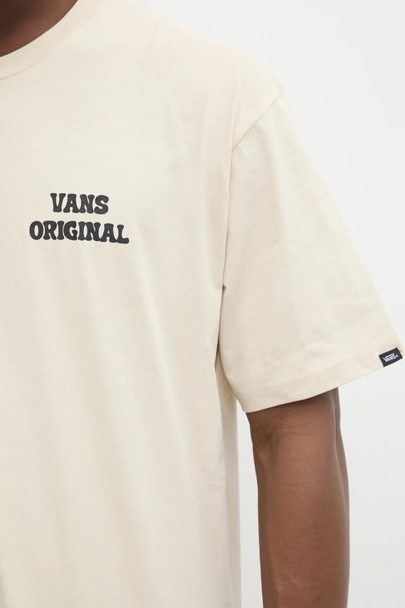 Pamučna majica Vans VN000KHV2N11 bež