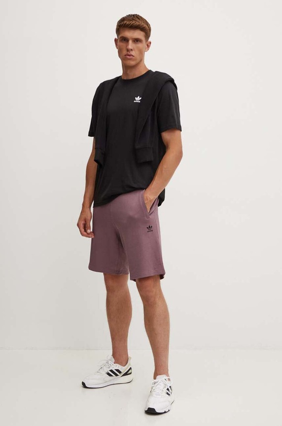 Βαμβακερό μπλουζάκι adidas Originals IW5787 μαύρο AW24