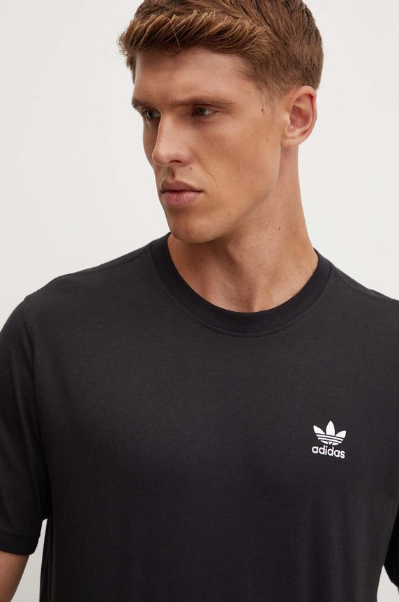 Βαμβακερό μπλουζάκι adidas Originals μαύρο IW5787