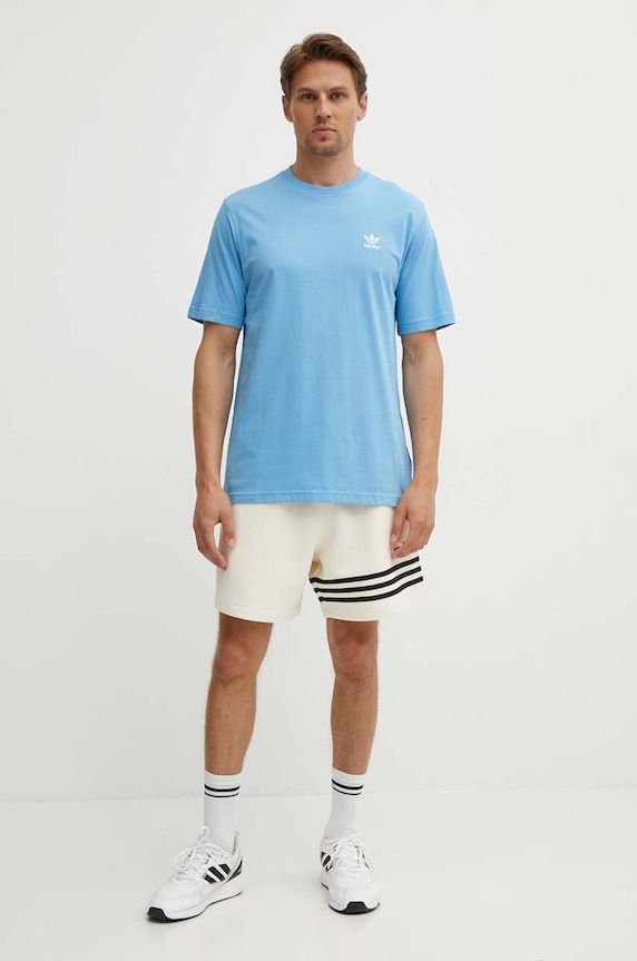 Bavlněné tričko adidas Originals IZ2099 modrá AW24