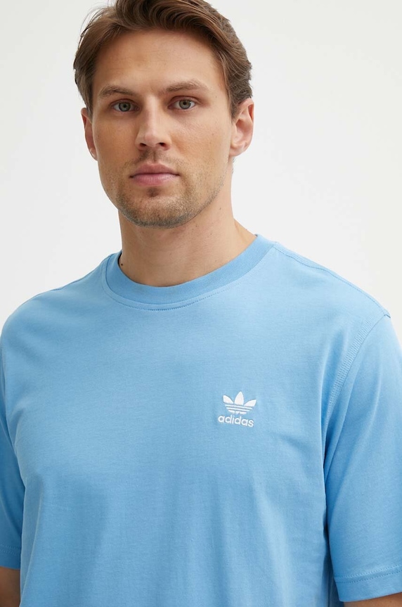Bavlněné tričko adidas Originals modrá IZ2099