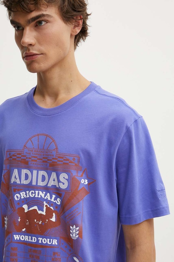 Pamučna majica adidas Originals ljubičasta IZ2584