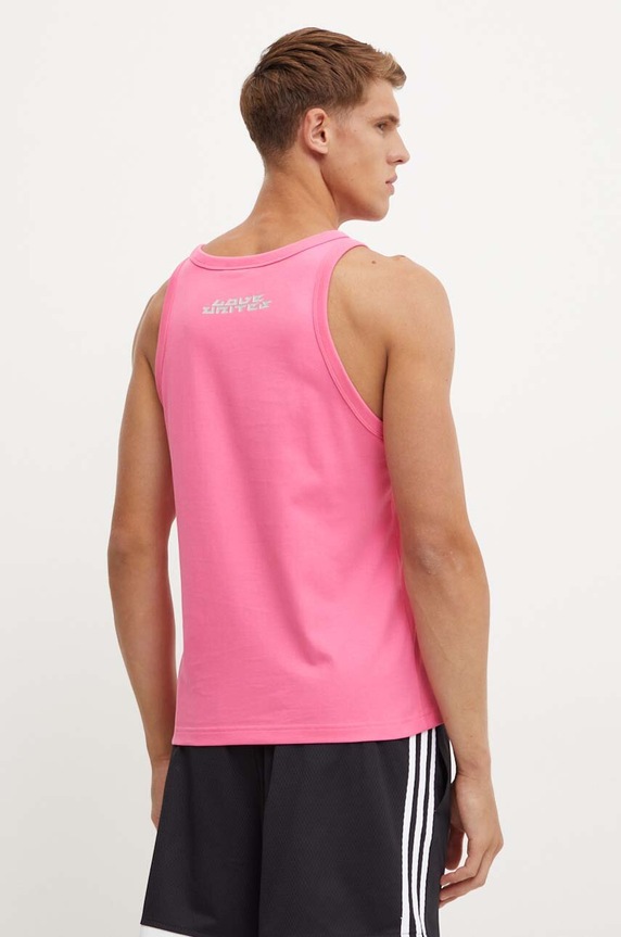 Ρούχα Βαμβακερό τοπ adidas Originals Pride IZ4904 ροζ