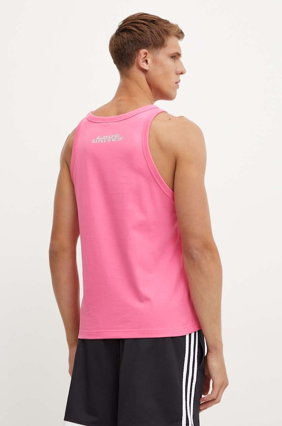 Ρούχα Βαμβακερό τοπ adidas Originals Pride IZ4904 ροζ