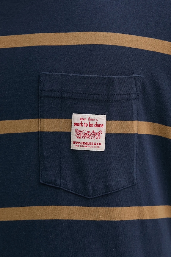 Levi's t-shirt bawełniany A5850 granatowy