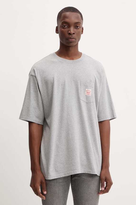Levi's t-shirt bawełniany bawełna szary A5850