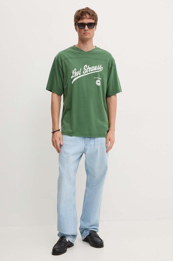 Levi's t-shirt bawełniany A9450 zielony AW24