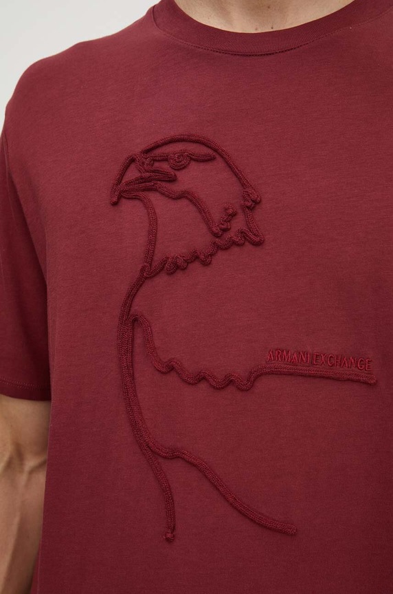 Armani Exchange t-shirt bawełniany XM000044.AF10334 bordowy