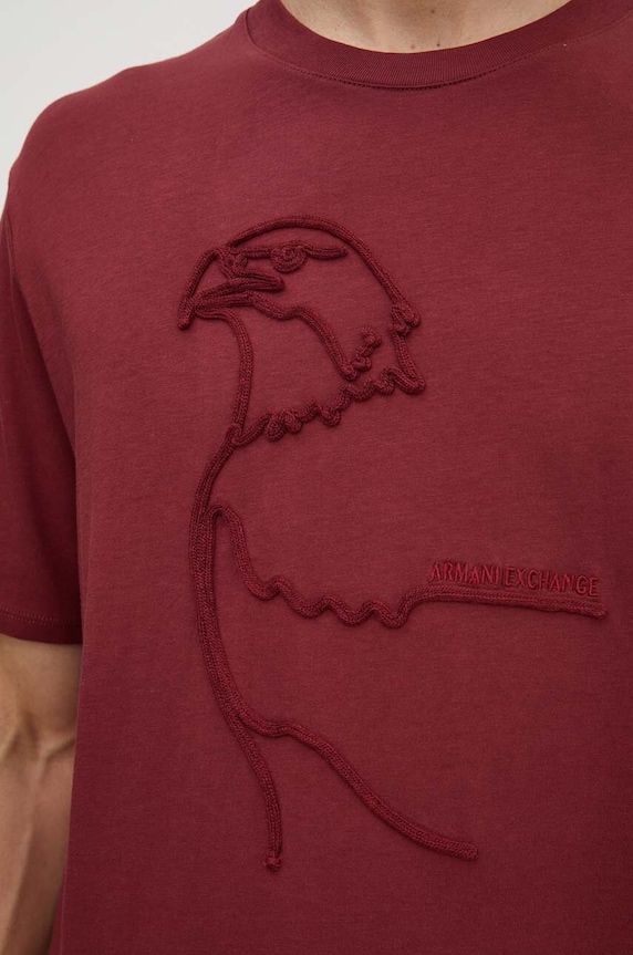 Armani Exchange t-shirt bawełniany XM000044.AF10334 bordowy