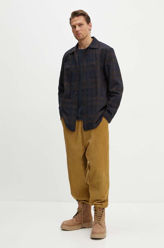 Βαμβακερό μπλουζάκι American Vintage MBYSA18BH24 σκούρο μπλε AW24