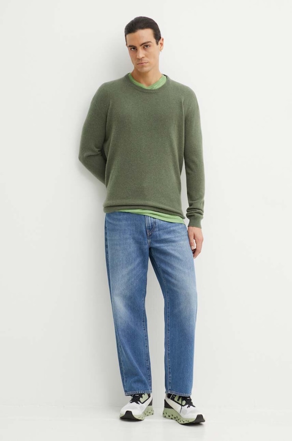 American Vintage tricou din bumbac MBYSA18BH24 verde AW24