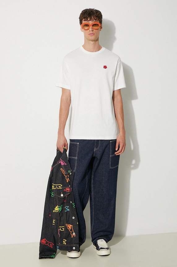 Βαμβακερό μπλουζάκι Kenzo Gots Boke Classic T-Shirt FE65TS4744SG.02 λευκό SS26