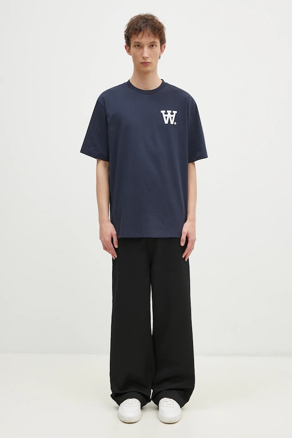 Wood Wood cotton t-shirt Asa Not To Be Trusted GOTS 10325706.2222 navy