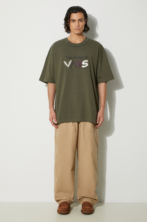 Vans t-shirt bawełniany Premium Classics LX Vans Clash VN000HQ7KCZ1 zielony AW24